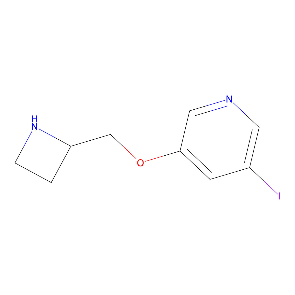 3-((2S)-2-Azetidinylmethoxy)-5-iodo-pyridine molecular structure, CAS 213550-82-4