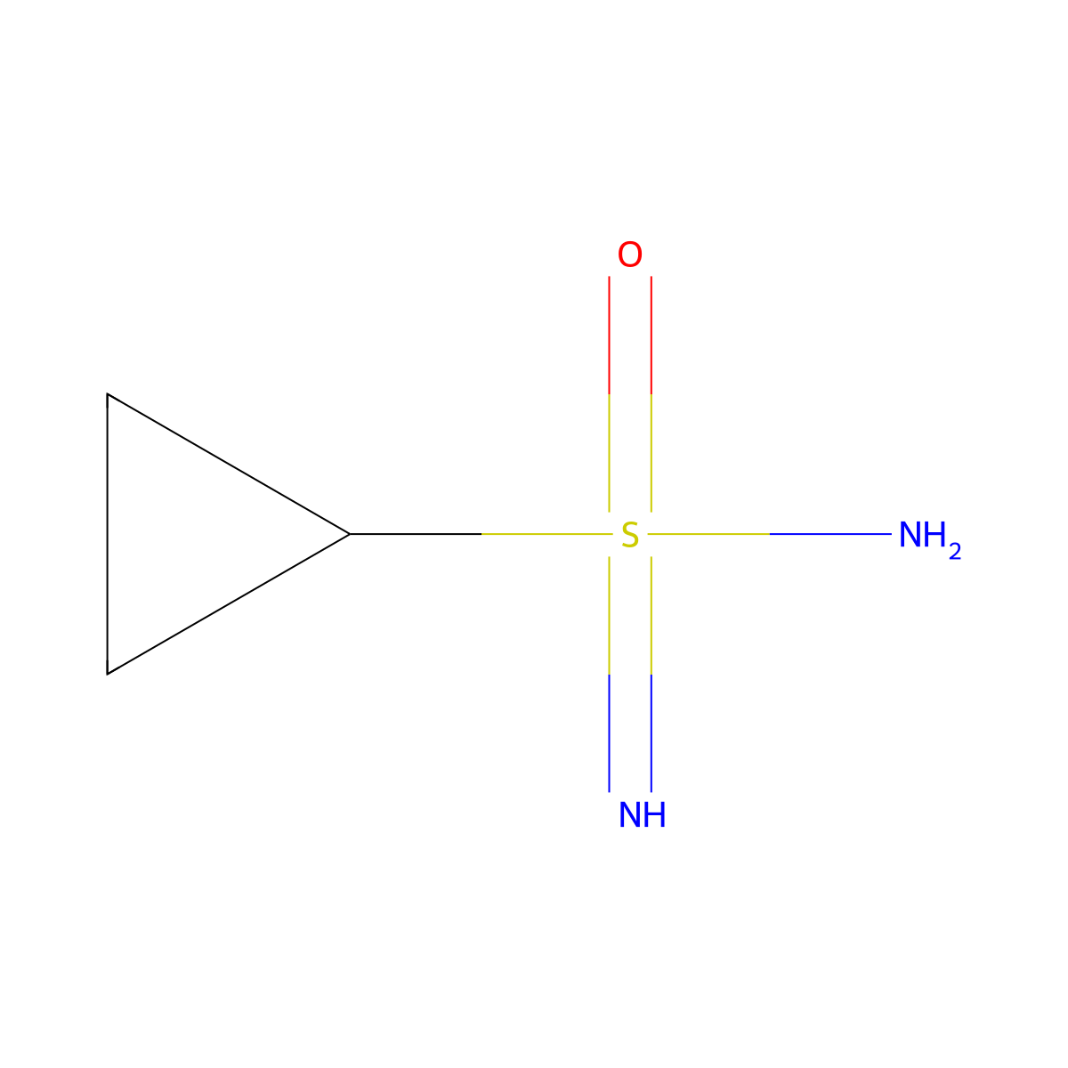Cyclopropanesulfonoimidamide molecular structure, CAS 2135509-41-8