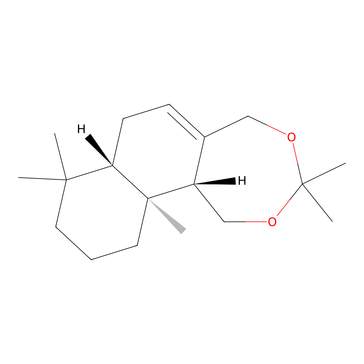 Drim-7-ene-11,12-diol acetonide molecular structure, CAS 213552-47-7