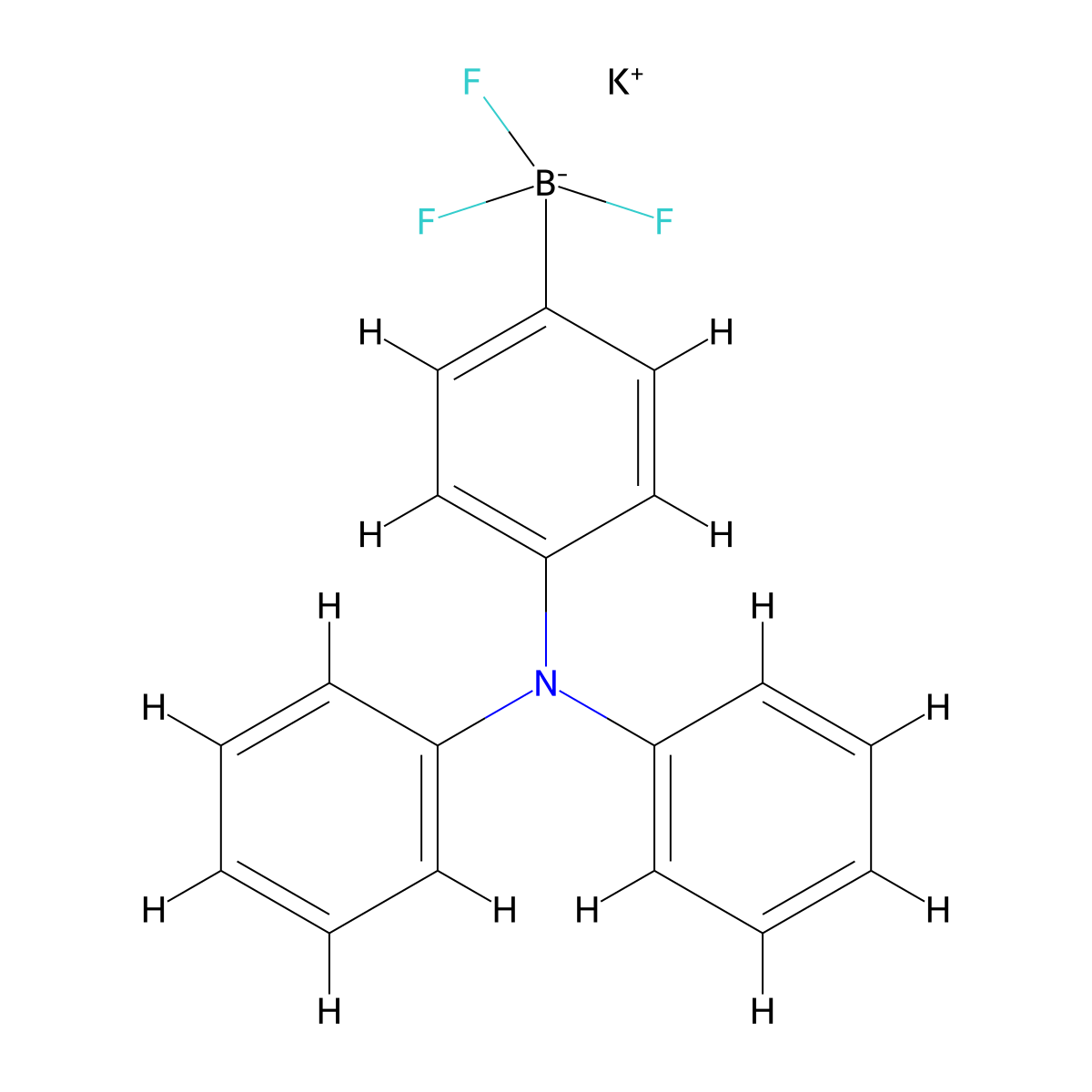Potassium [4-(diphenylamino)phenyl]trifluoroboranuide molecular structure, CAS 2135529-64-3