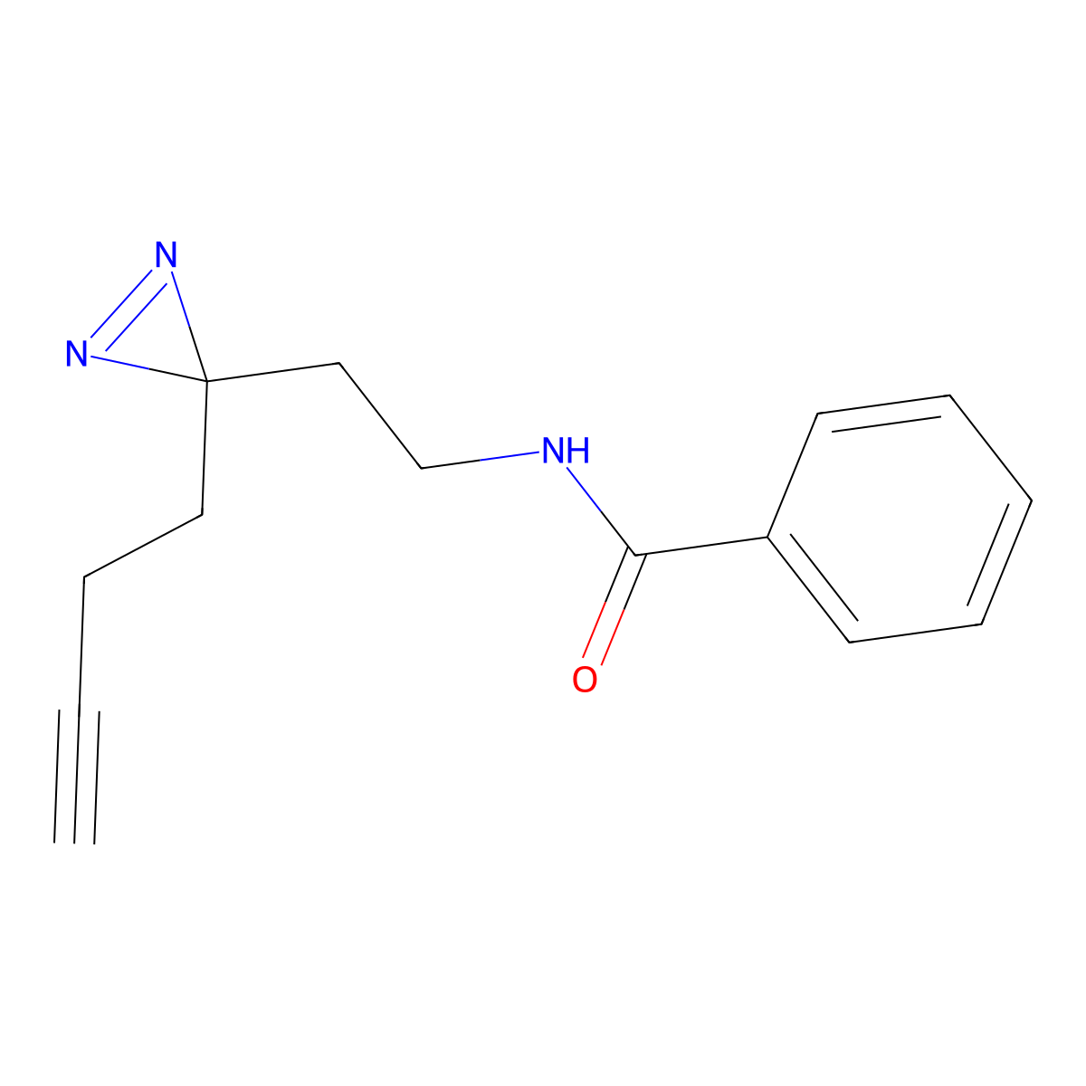 N-[2-[3-(3-Butyn-1-YL)-3H-diazirin-3-YL]ethyl]benzamide molecular structure, CAS 2135619-37-1