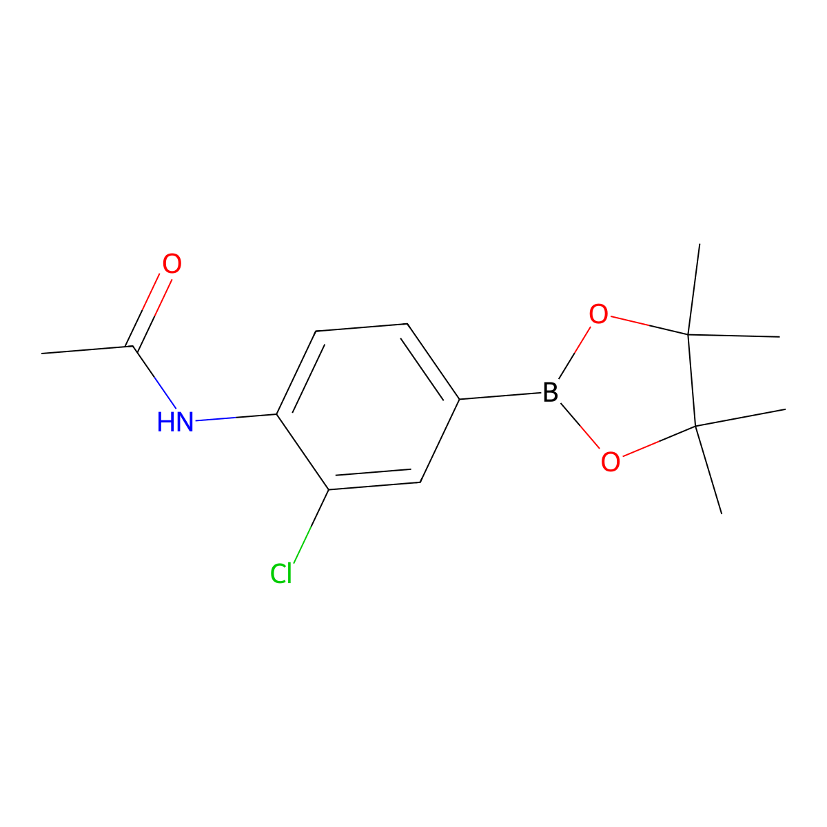 N-(2-chloro-4-(4,4,5,5-tetramethyl-1,3,2-dioxaborolan-2-yl)phenyl)acetamide molecular structure, CAS 2135637-66-8