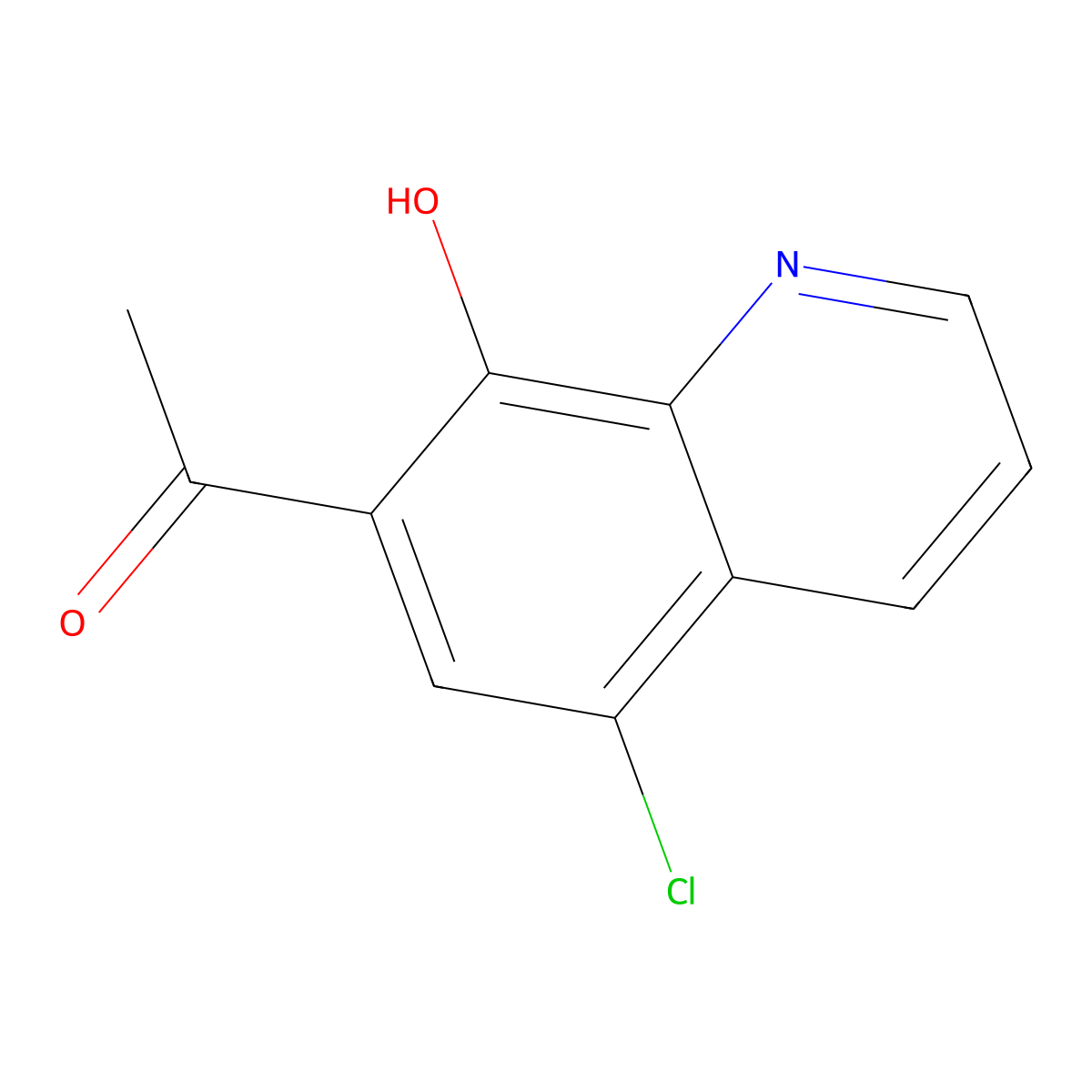 1-(5-Chloro-8-hydroxyquinolin-7-yl)ethanone molecular structure, CAS 21357-28-8