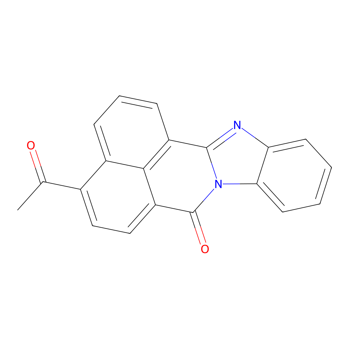 4-Acetyl-7H-[1,3]benzimidazo[2,1-A]benzo[DE]isoquinolin-7-one molecular structure, CAS 21357-90-4