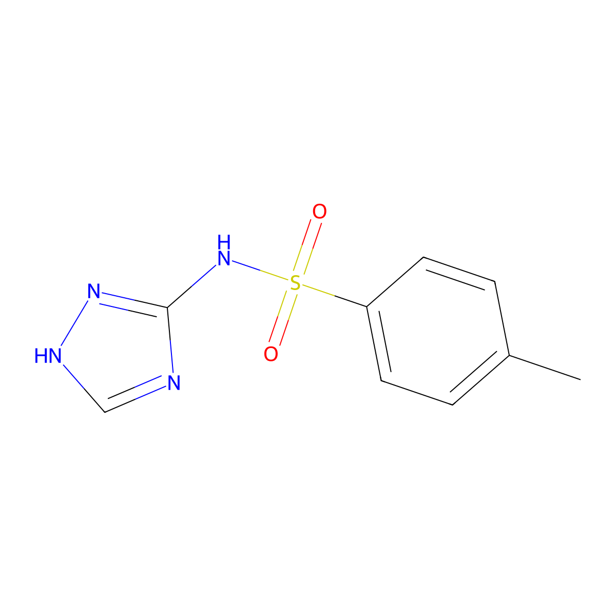 4-methyl-N-(1H-1,2,4-triazol-3-yl)benzenesulfonamide molecular structure, CAS 21357-96-0