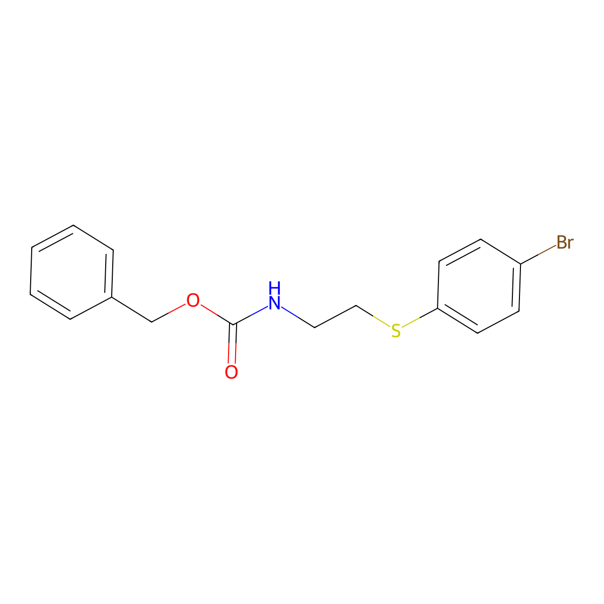benzyl N-{2-[(4-bromophenyl)sulfanyl]ethyl}carbamate molecular structure, CAS 2135712-35-3