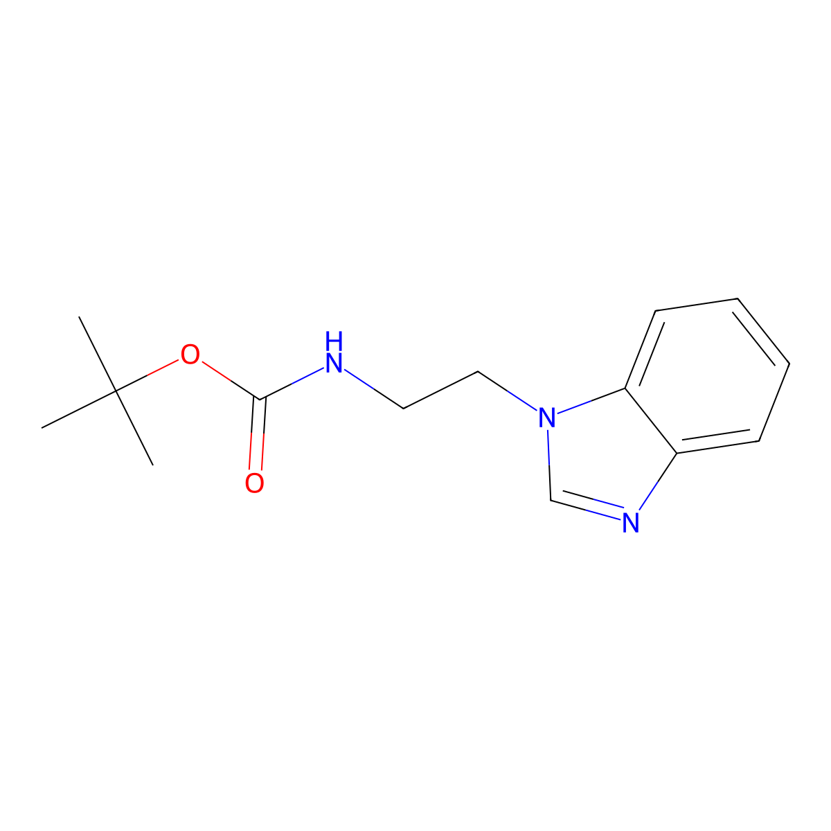 tert-Butyl N-[2-(1,3-benzodiazol-1-yl)ethyl]carbamate molecular structure, CAS 2135728-33-3