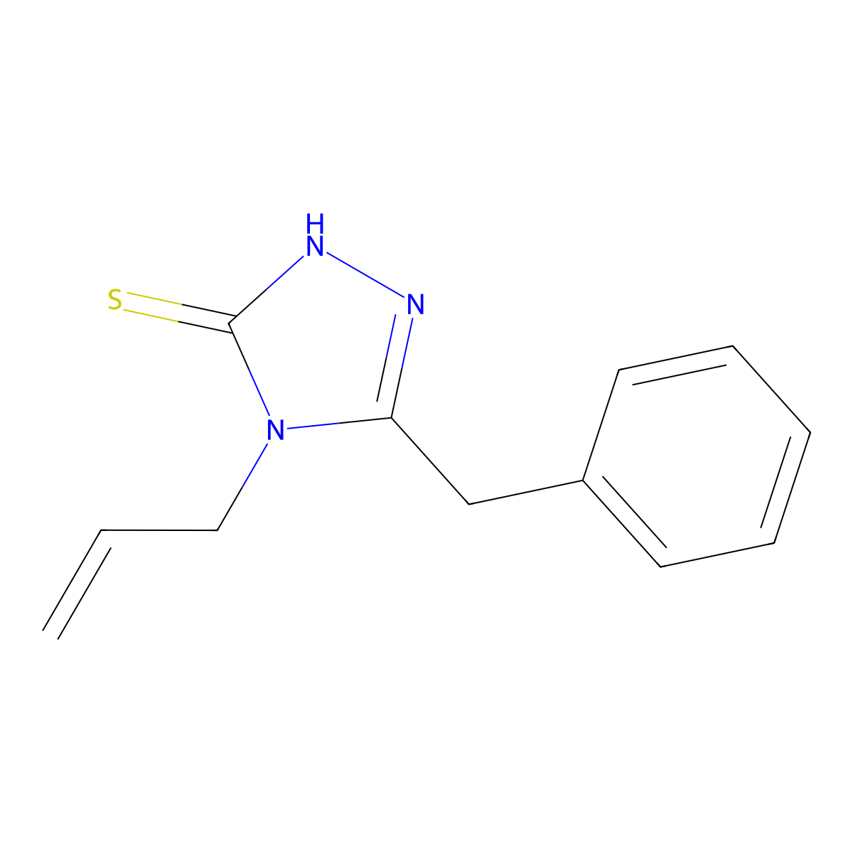 4-allyl-5-benzyl-4H-1,2,4-triazole-3-thiol molecular structure, CAS 21358-12-3