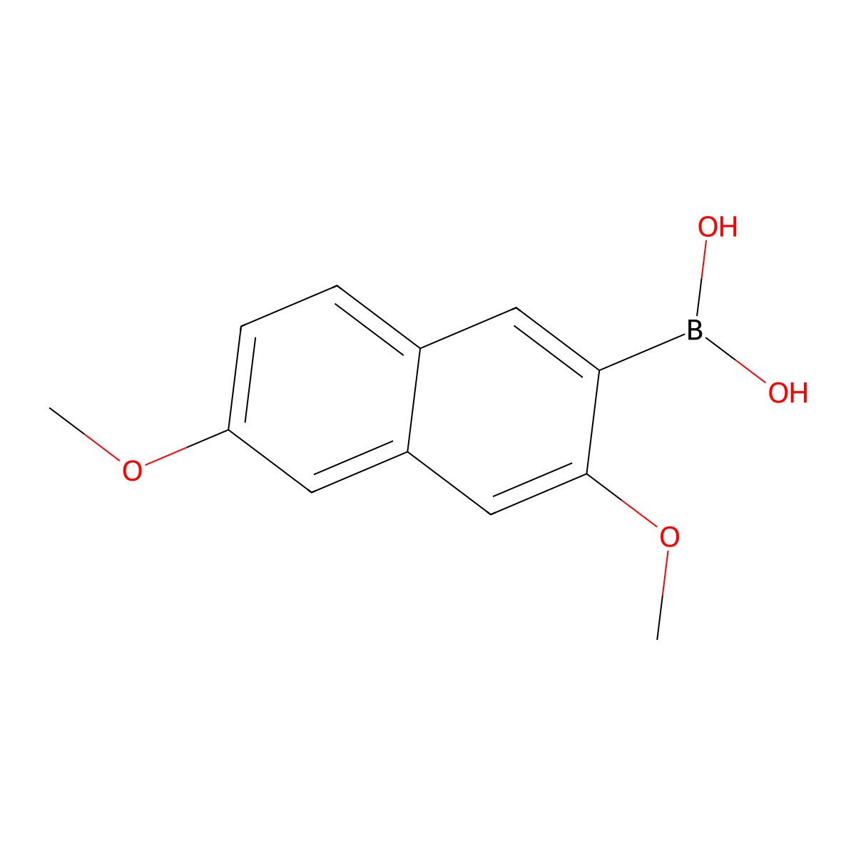(3,6-Dimethoxynaphthalen-2-yl)boronic acid molecular structure, CAS 2135814-71-8