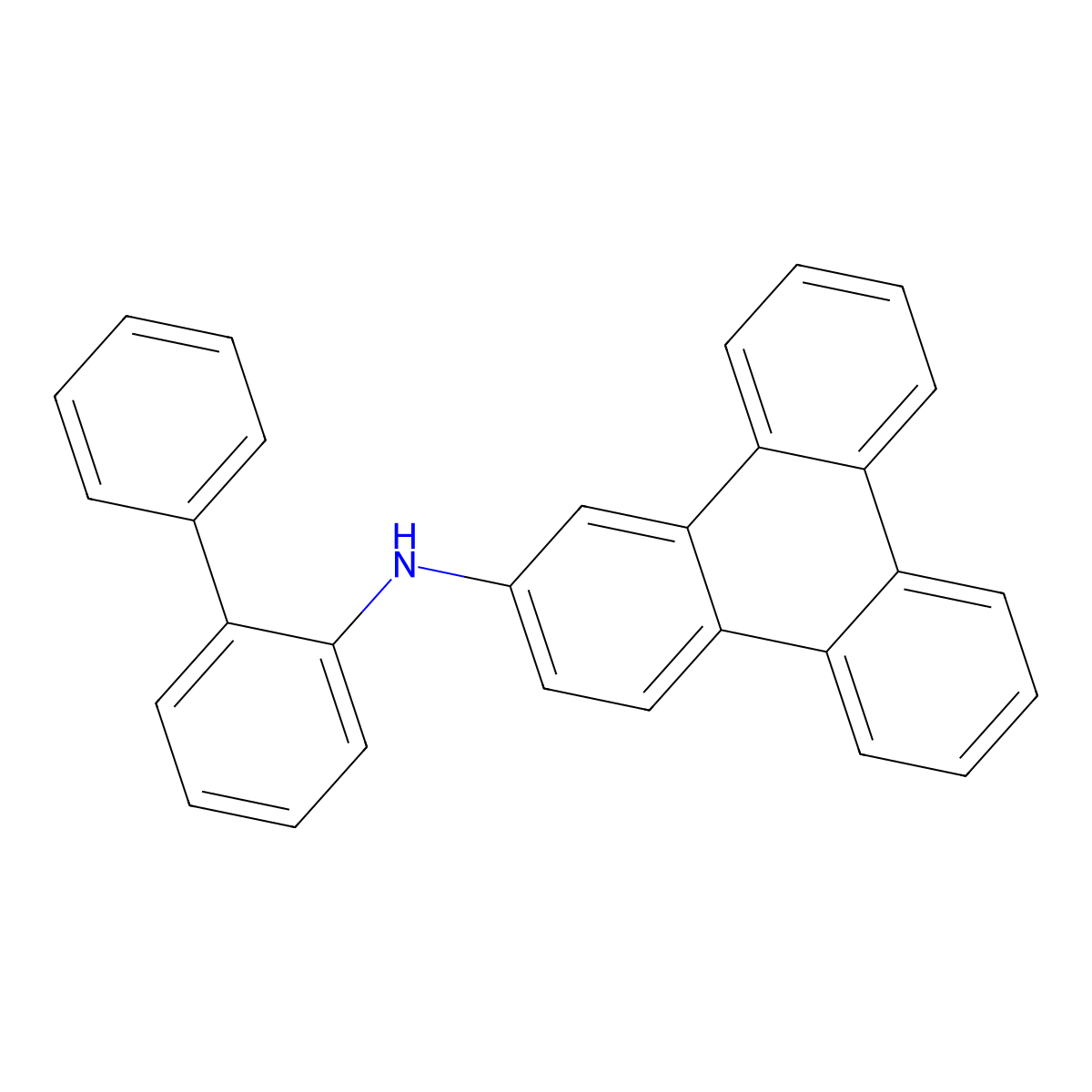 N-([1,1'-Biphenyl]-2-YL)triphenylen-2-amine molecular structure, CAS 2135820-16-3