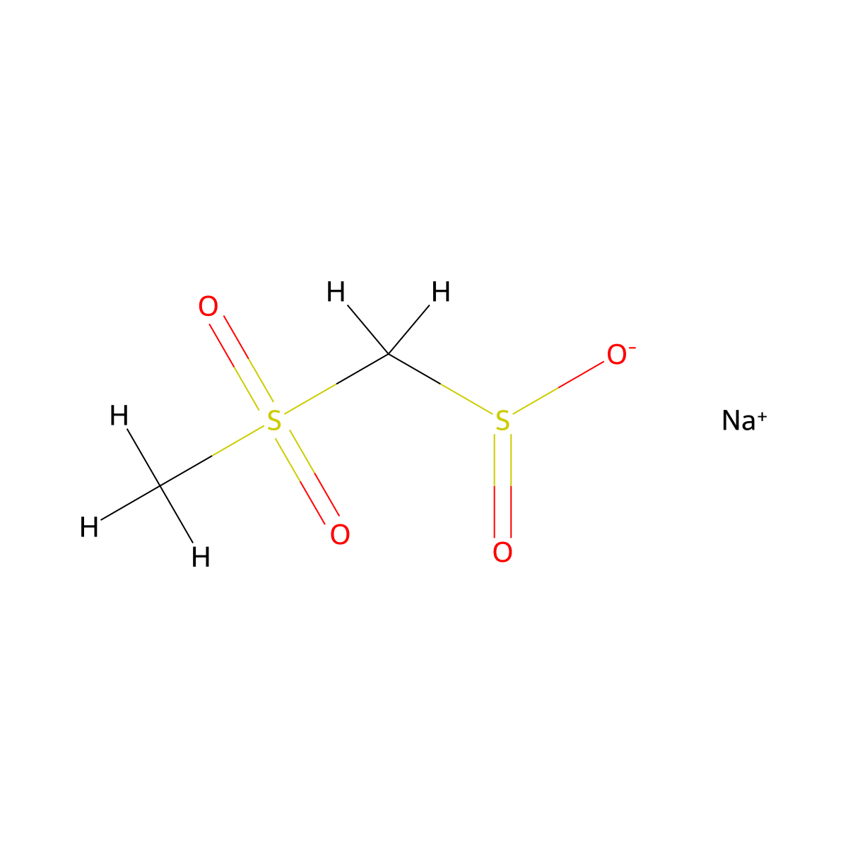 Sodium methanesulfonylmethanesulfinate molecular structure, CAS 213591-88-9