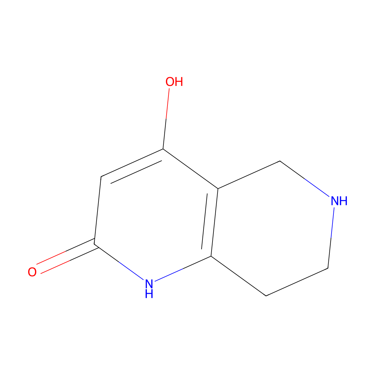 4-Hydroxy-1,2,5,6,7,8-hexahydro-1,6-naphthyridin-2-one molecular structure, CAS 2135936-06-8