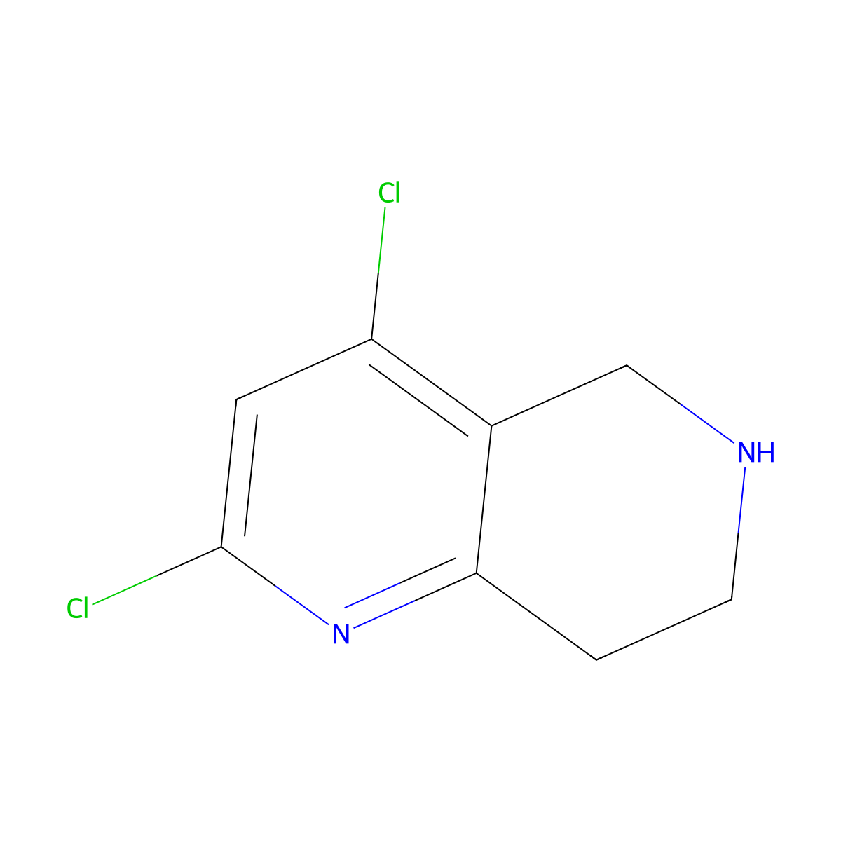 2,4-Dichloro-5,6,7,8-tetrahydro-1,6-naphthyridine molecular structure, CAS 2135936-07-9
