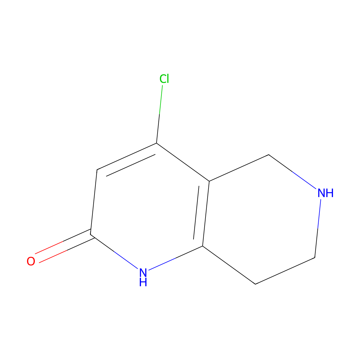 4-Chloro-5,6,7,8-tetrahydro-1,6-naphthyridin-2(1H)-one molecular structure, CAS 2135936-08-0