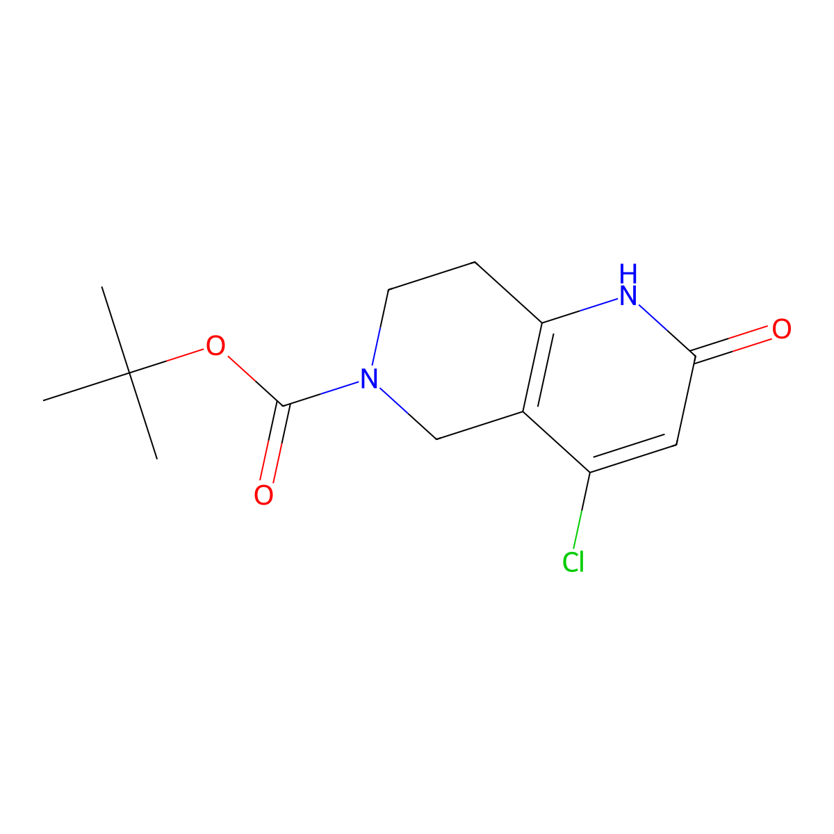 tert-Butyl 4-chloro-2-oxo-1,5,7,8-tetrahydro-1,6-naphthyridine-6(2H)-carboxylate molecular structure, CAS 2135936-09-1
