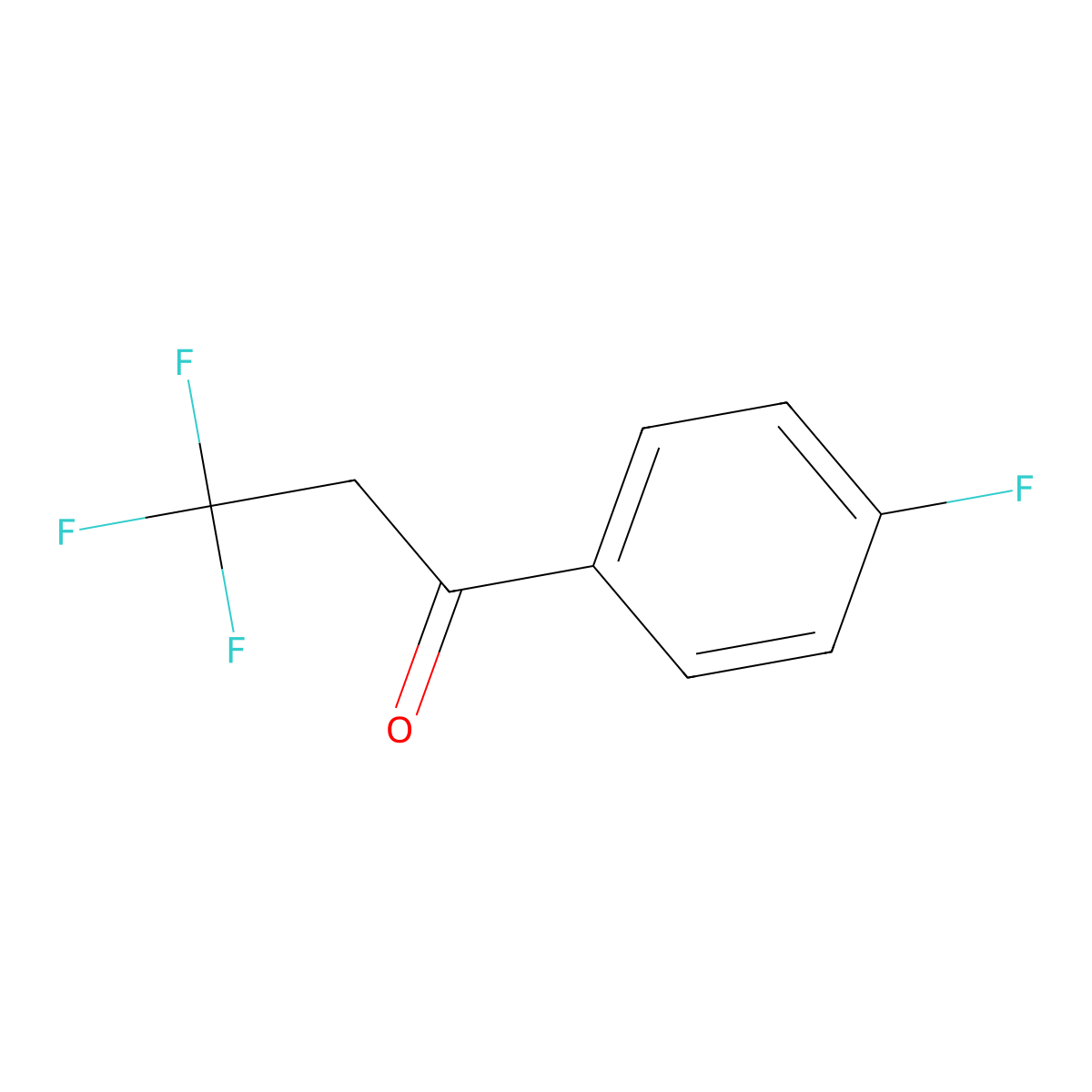 3,3,3-Trifluoro-1-(4-fluorophenyl)propan-1-one molecular structure, CAS 213594-77-5