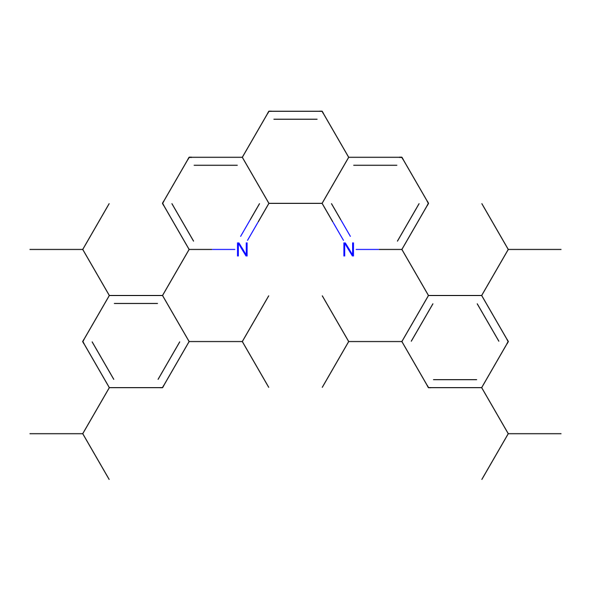 2,9-Bis(2,4,6-triisopropylphenyl)-1,10-phenanthroline molecular structure, CAS 2135948-47-7