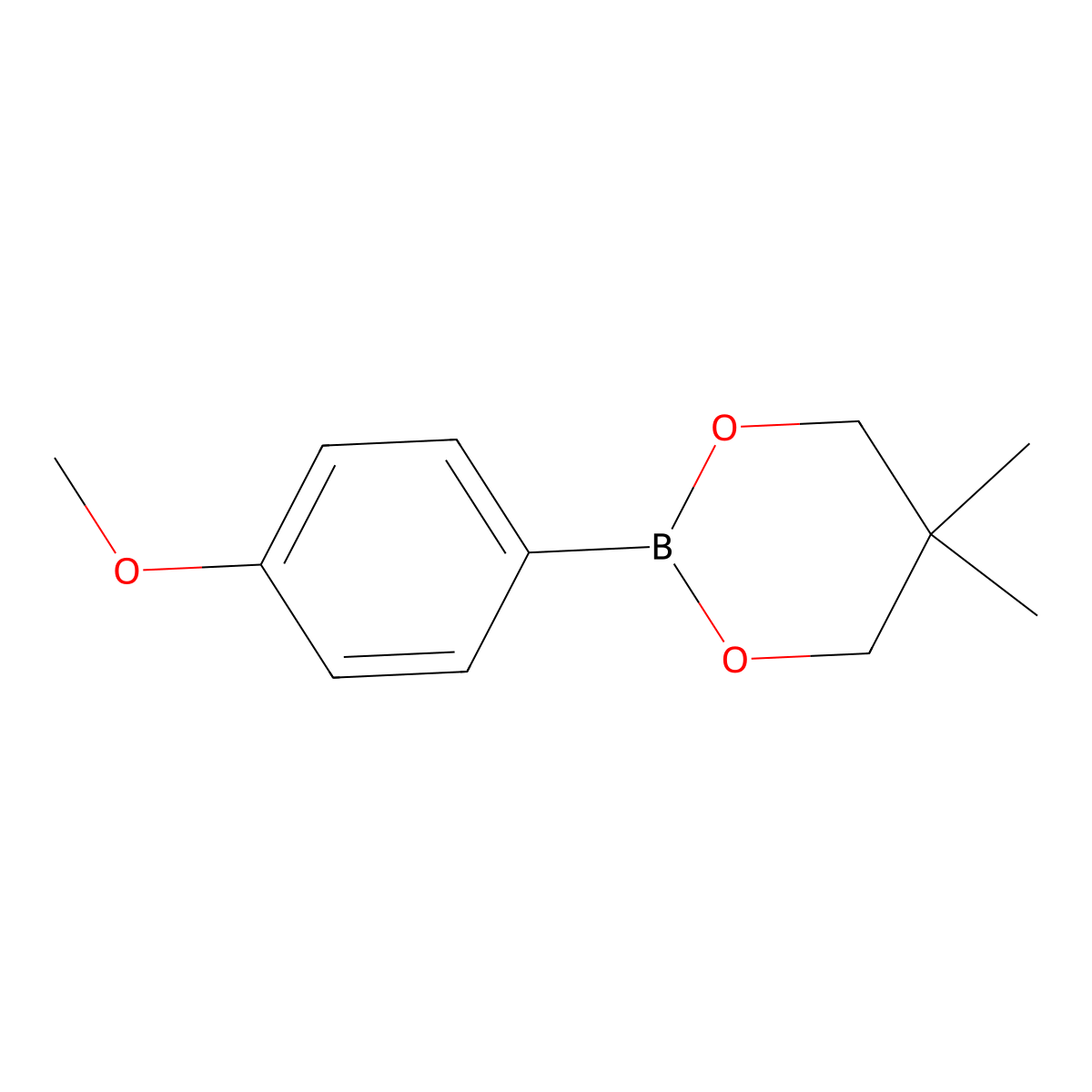 2-(4-Methoxyphenyl)-5,5-dimethyl-1,3,2-dioxaborinane molecular structure, CAS 213596-33-9