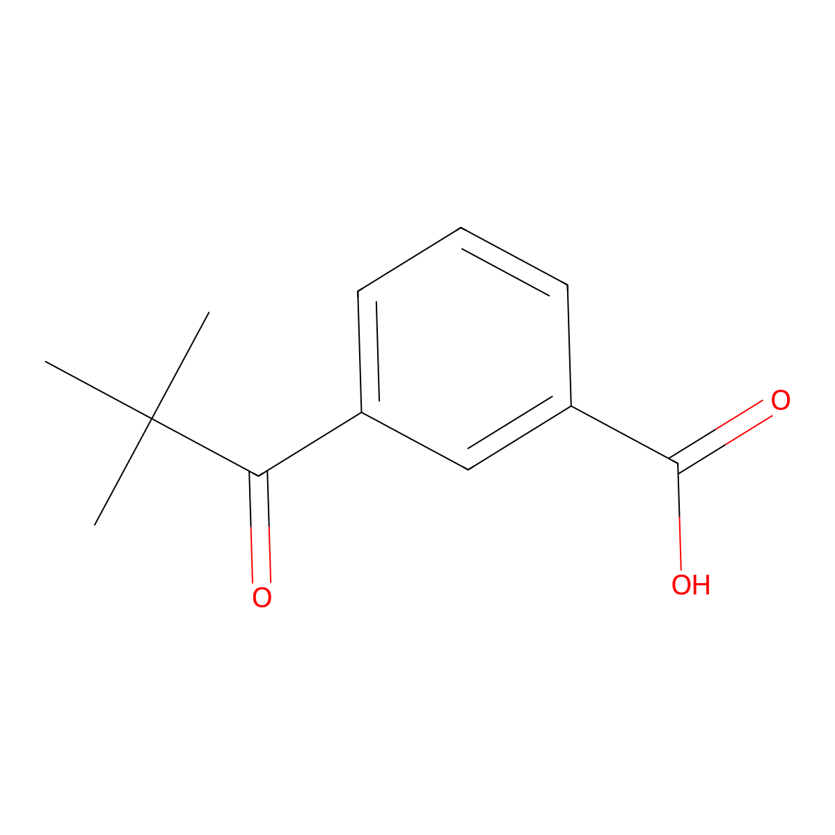 3-(2,2-Dimethylpropanoyl)benzoic acid molecular structure, CAS 213598-04-0