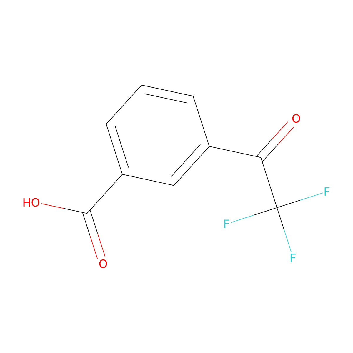 3-(2,2,2-Trifluoroacetyl)benzoic acid molecular structure, CAS 213598-05-1
