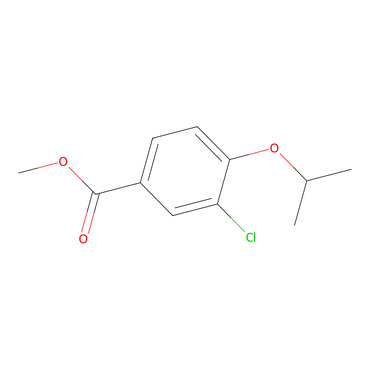 Methyl 3-chloro-4-isopropoxybenzoate molecular structure, CAS 213598-06-2