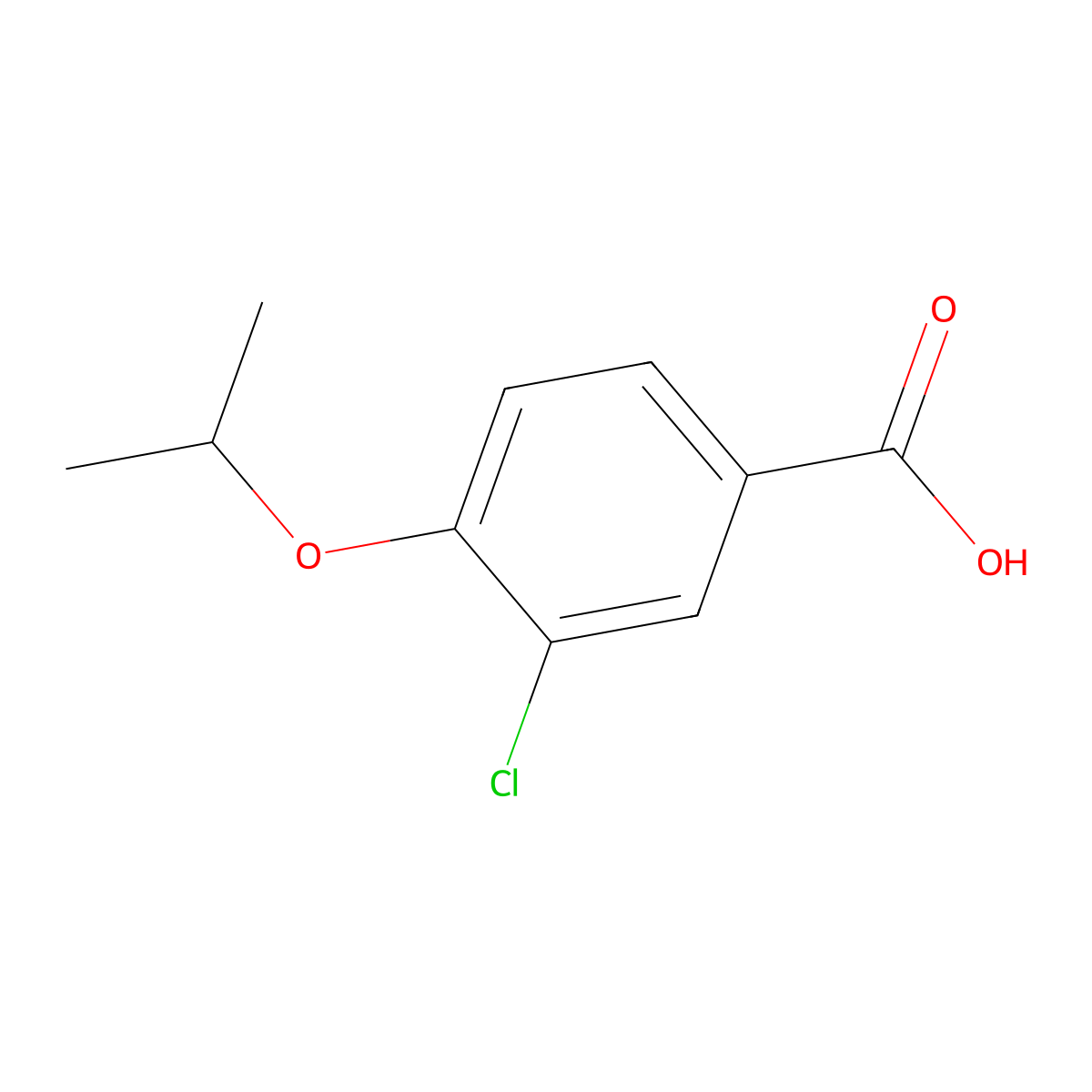 3-Chloro-4-(propan-2-yloxy)benzoic acid molecular structure, CAS 213598-07-3