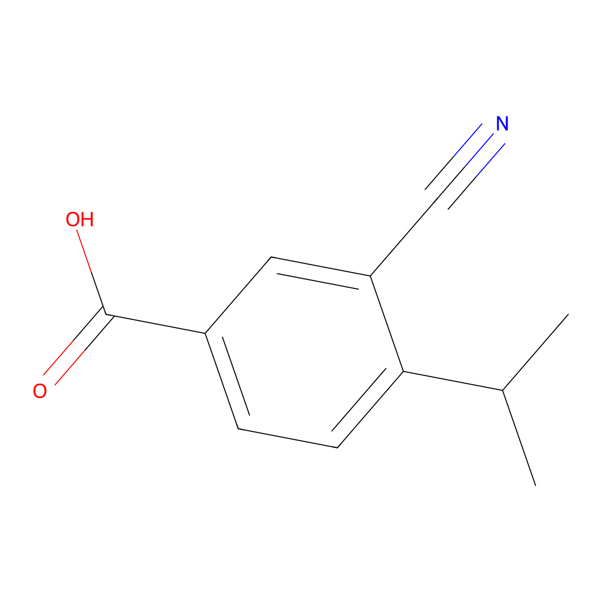 3-Cyano-4-isopropylbenzoic acid molecular structure, CAS 213598-08-4