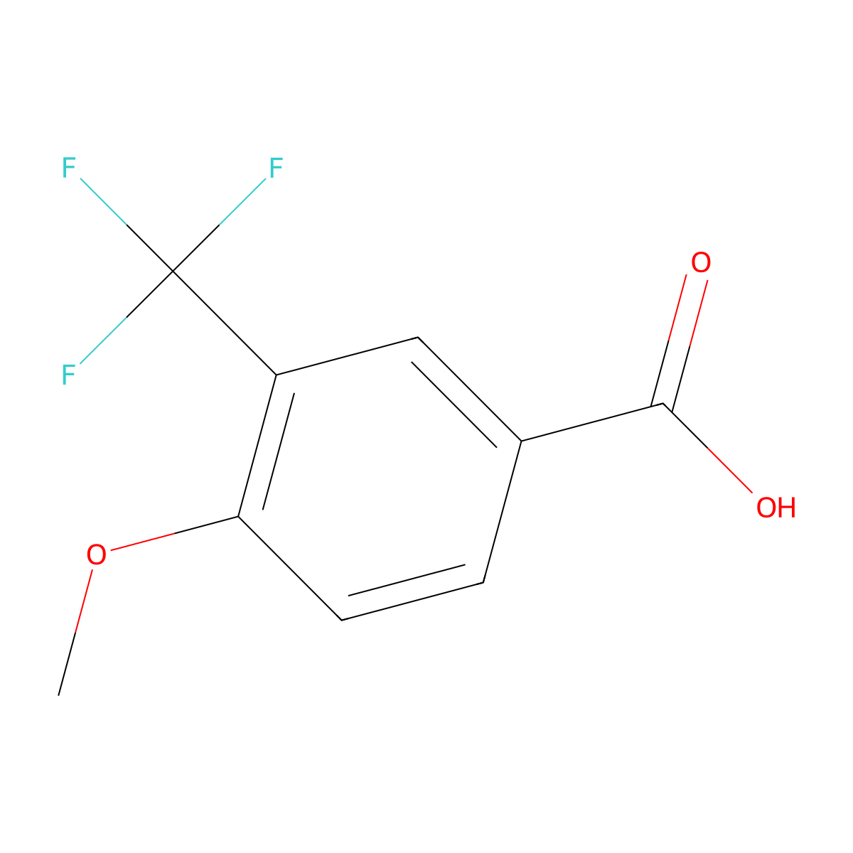 4-Methoxy-3-(trifluoromethyl)benzoic acid molecular structure, CAS 213598-09-5