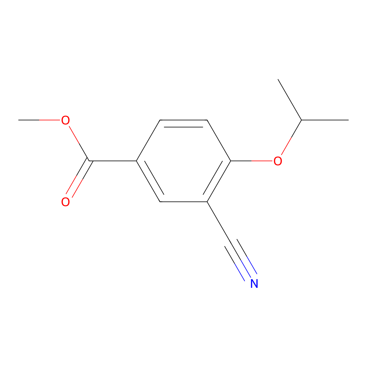 Methyl 3-cyano-4-isopropoxybenzoate molecular structure, CAS 213598-11-9