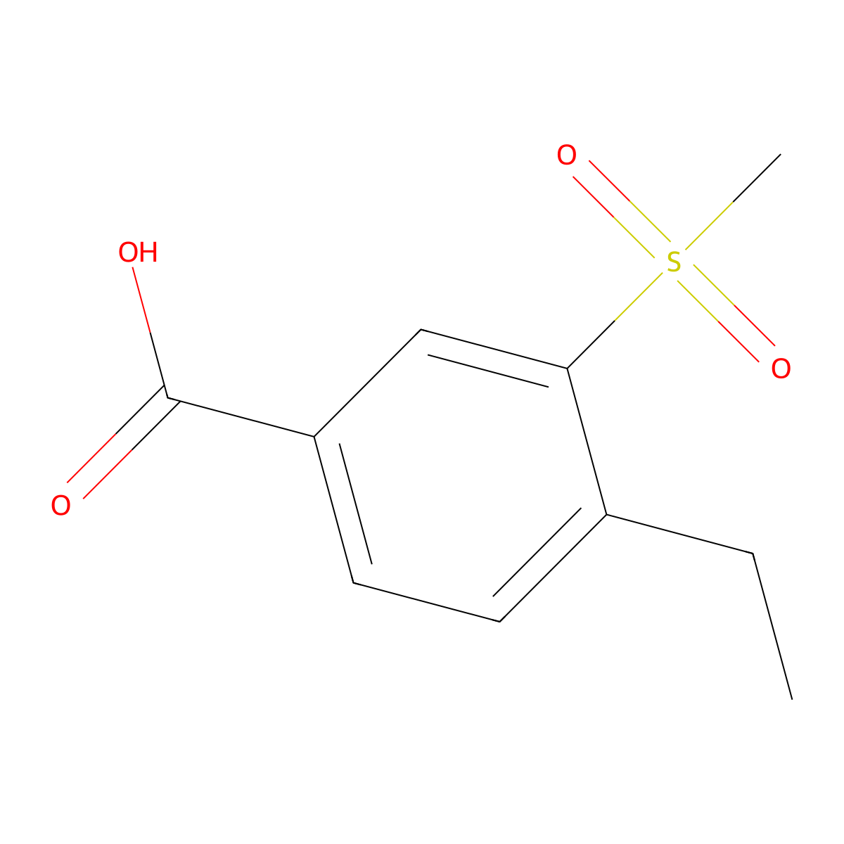 4-Ethyl-3-methanesulfonylbenzoic acid molecular structure, CAS 213598-12-0