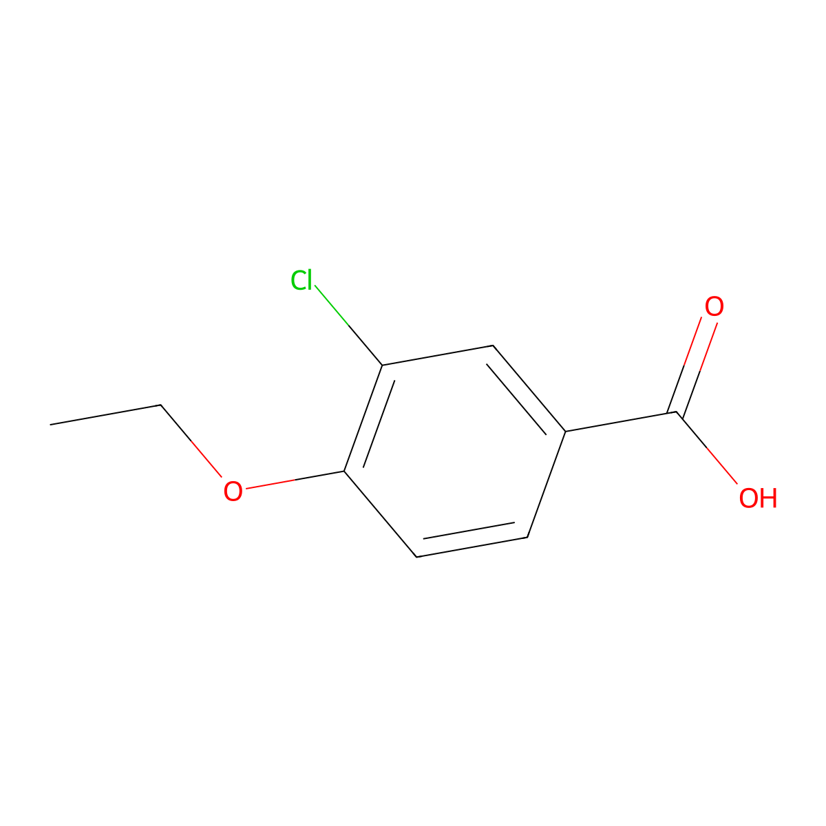 3-Chloro-4-ethoxybenzoic acid molecular structure, CAS 213598-15-3