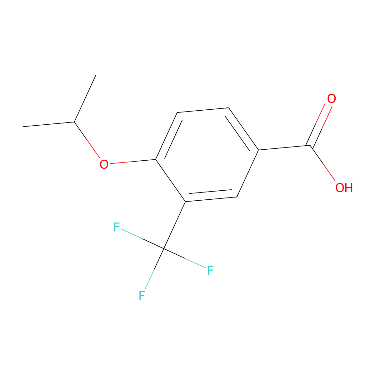4-Isopropoxy-3-(trifluoromethyl)benzoic acid molecular structure, CAS 213598-16-4