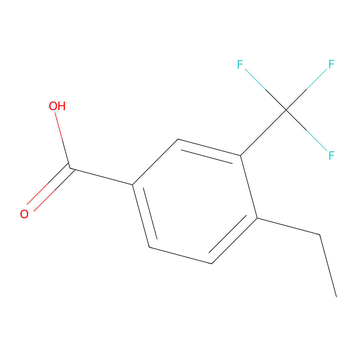 4-Ethyl-3-(trifluoromethyl)benzoic acid molecular structure, CAS 213598-17-5