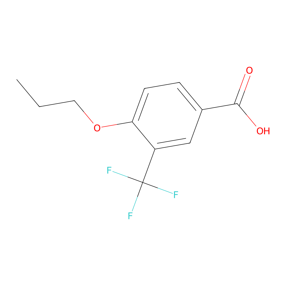 4-Propoxy-3-(trifluoromethyl)benzoic acid molecular structure, CAS 213598-18-6