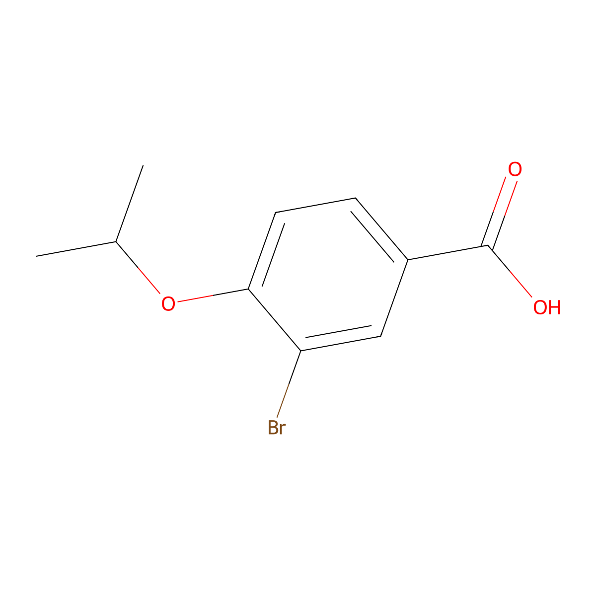 3-Bromo-4-propan-2-yloxybenzoic acid molecular structure, CAS 213598-20-0