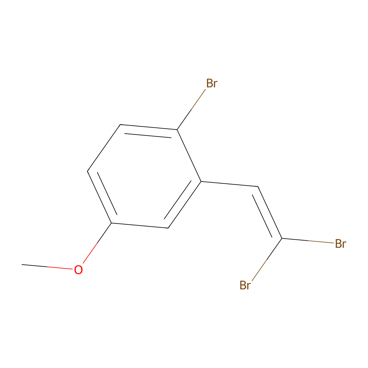 1-Bromo-2-(2,2-dibromovinyl)-4-methoxybenZene molecular structure, CAS 213599-25-8