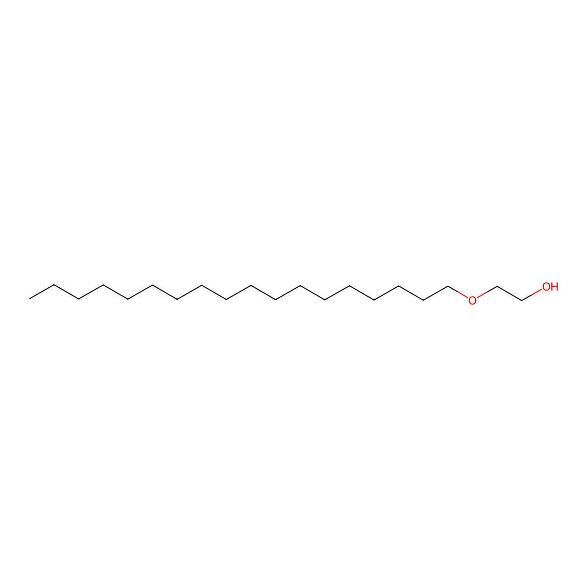 Ethylene glycol monooctadecyl ether molecular structure, CAS 2136-72-3