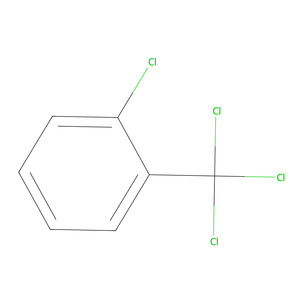 Benzene, 1-chloro-2-(trichloromethyl)- molecular structure, CAS 2136-89-2