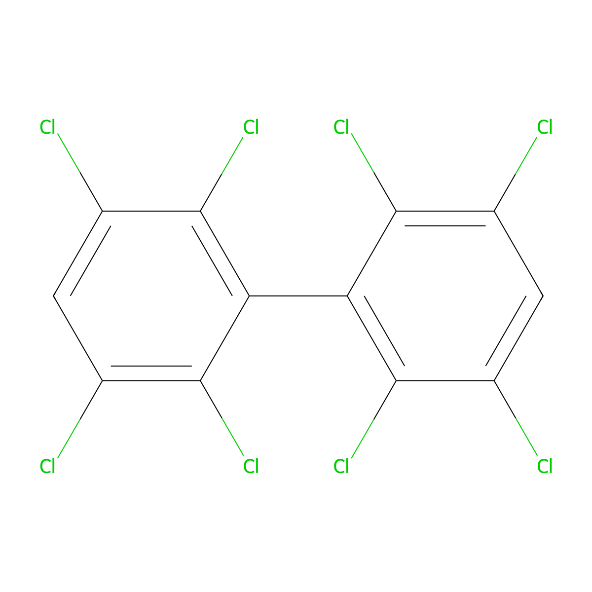 2,2',3,3',5,5',6,6'-Octachlorobiphenyl molecular structure, CAS 2136-99-4