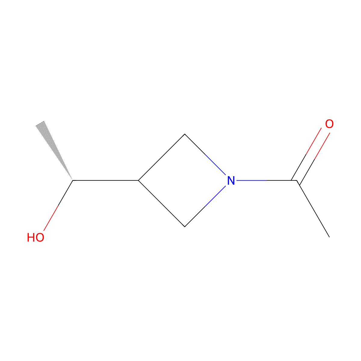 1-{3-[(1R)-1-hydroxyethyl]azetidin-1-yl}ethan-1-one molecular structure, CAS 2136023-05-5