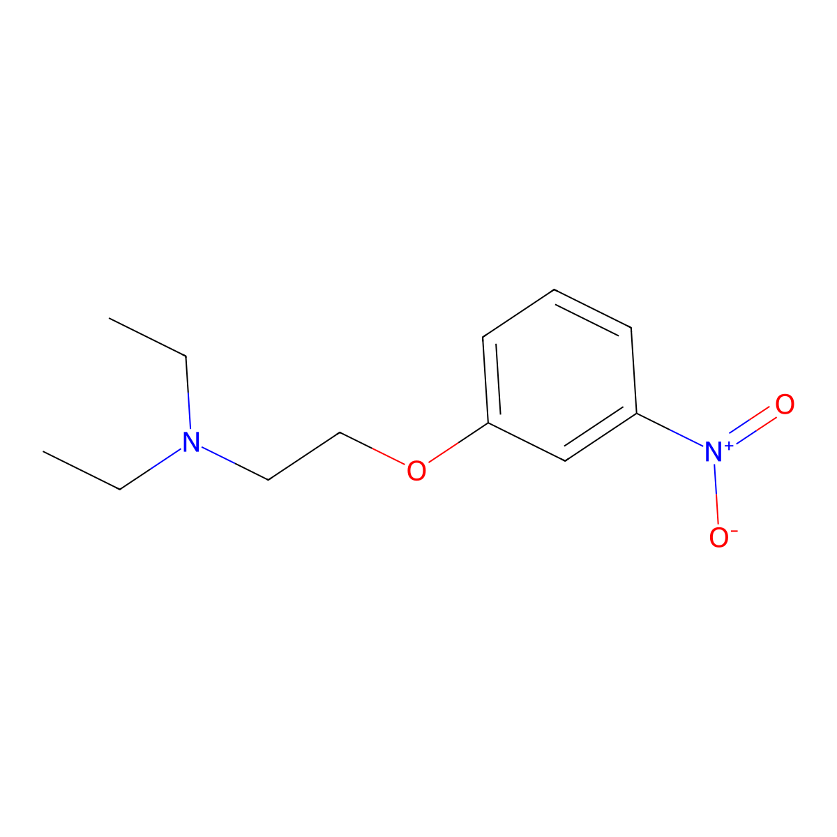 N,N-diethyl-2-(3-nitrophenoxy)ethanamine molecular structure, CAS 213606-47-4