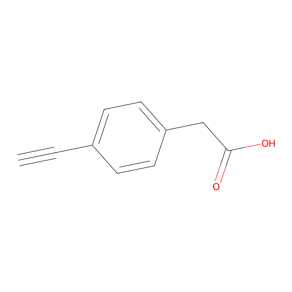 2-(4-Ethynylphenyl)acetic acid molecular structure, CAS 213622-93-6