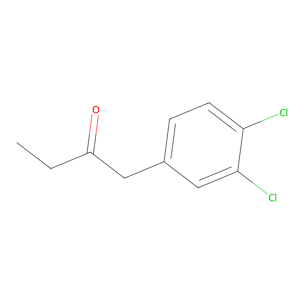 1-(3,4-Dichlorophenyl)butan-2-one molecular structure, CAS 213627-27-1