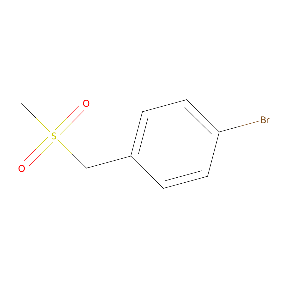 1-Bromo-4-((methylsulfonyl)methyl)benzene molecular structure, CAS 213627-30-6