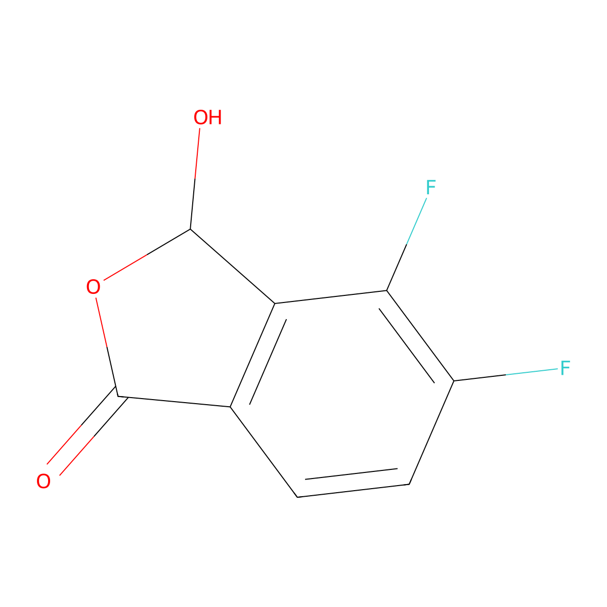 4,5-Difluoro-3-hydroxyisobenzofuran-1(3H)-one molecular structure, CAS 2136287-63-1