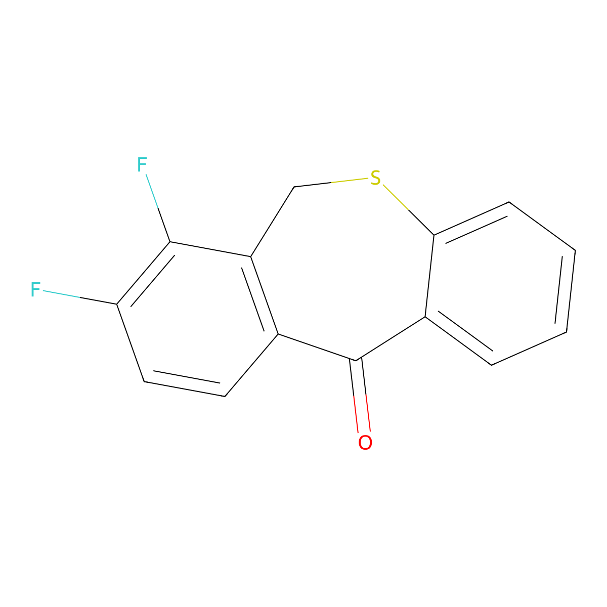 7,8-Difluorodibenzo[b,e]thiepin-11(6H)-one molecular structure, CAS 2136287-66-4