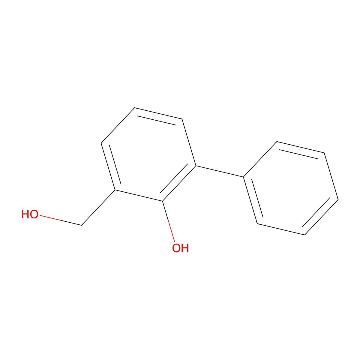 2-Hydroxy-3-phenylbenzyl alcohol molecular structure, CAS 21363-11-1