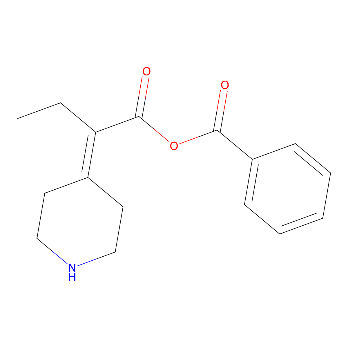 Ethyl 2-(1-benzoylpiperidin-4-ylidene)acetate molecular structure, CAS 21363-69-9