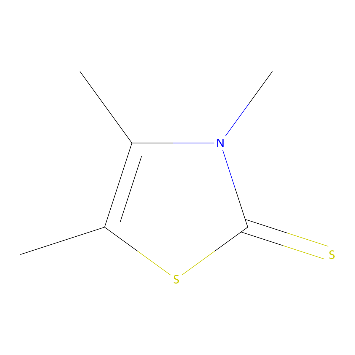 2(3H)-Thiazolethione, 3,4,5-trimethyl- molecular structure, CAS 21364-38-5