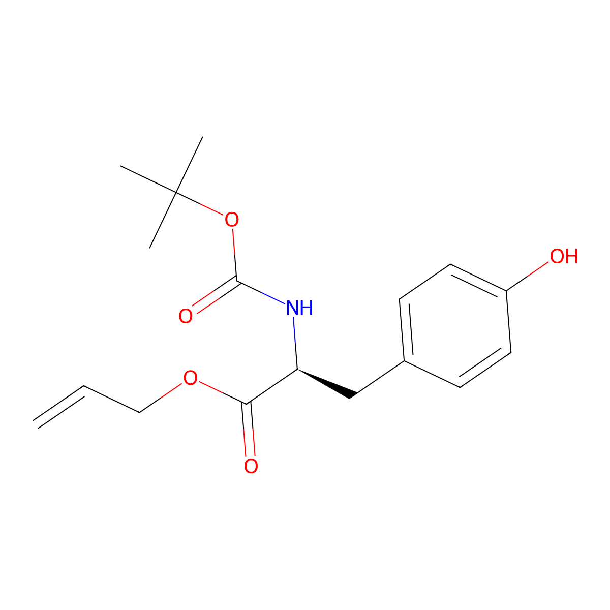 N-Boc-L-tyrosine allyl ester molecular structure, CAS 213667-61-9